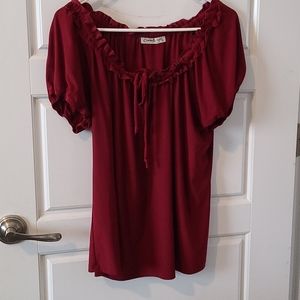 Dark red blouse